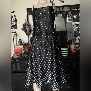 60s Polka Dot Dress with Tulle and Satin Lining